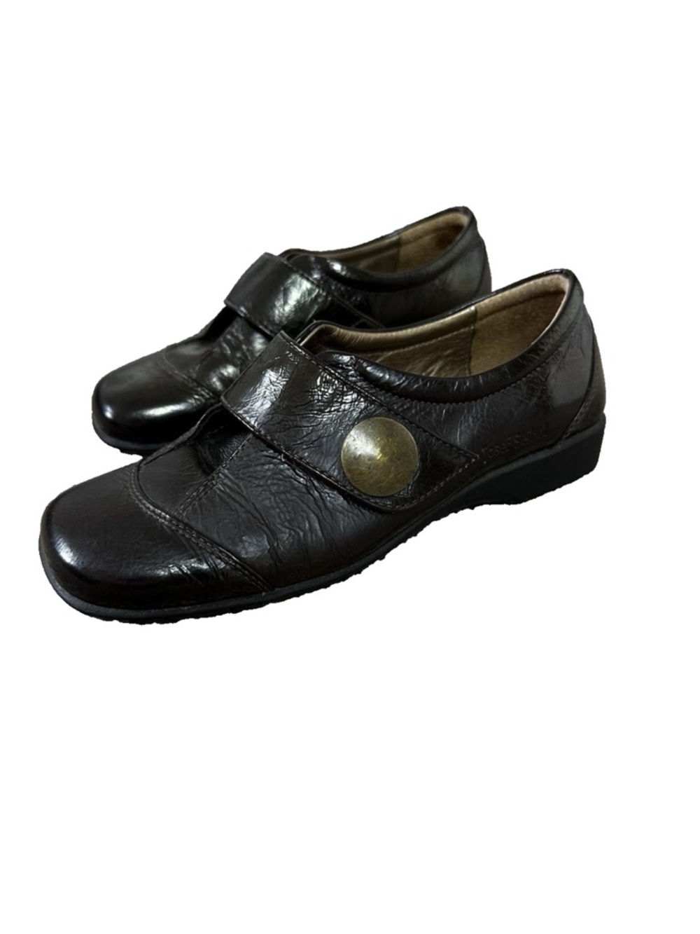 Josef Seibel Kathrin Women's Patent LeatherFlats Loafers Brown Size 6.5 (37)